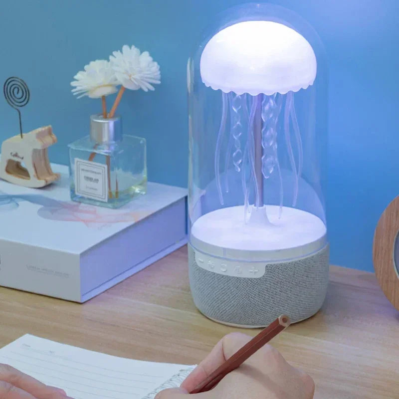 Creative Colorful Jellyfish Lamp Bluetooth Speaker HiFi Stereo 1800mAh Sports Jellyfish speaker with Lights for Office Home