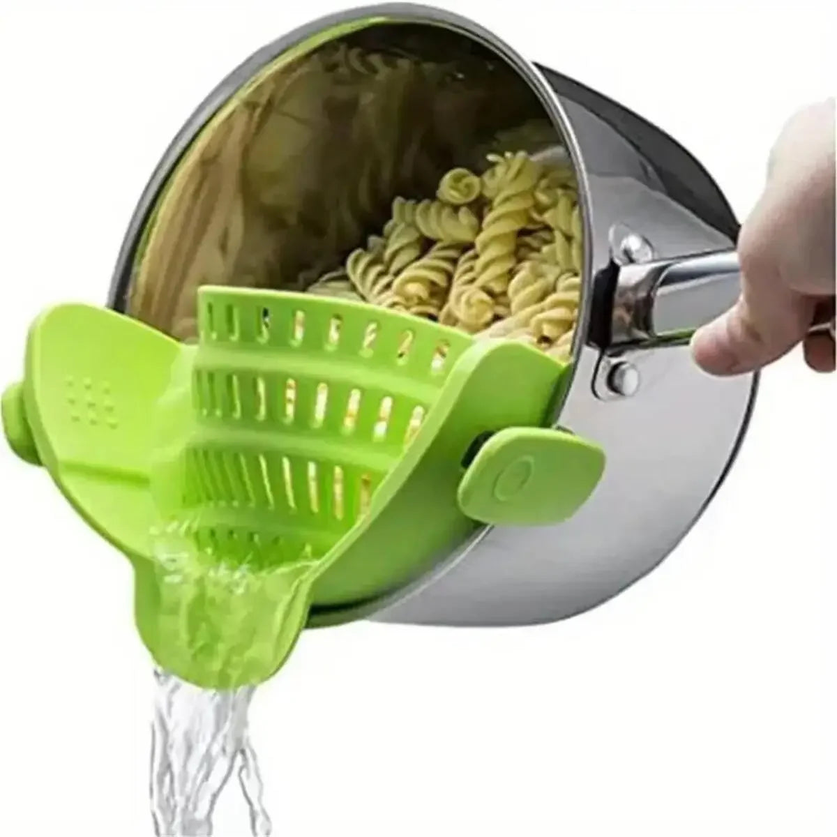 Silicone Clip Pot Strainer Anti Spill Water Drain Filter Adjust Design Pots Pans Bowls Perfect Straining Cooking Helper 1PC