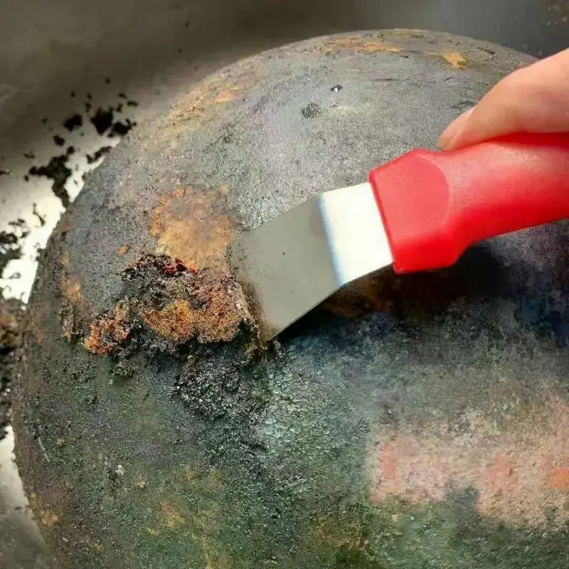 Stainless Steel Cleaning Scraper Nonslip Handle High Scraping Power For Kitchen Grease Grout Cleaning