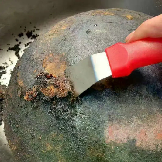 Stainless Steel Cleaning Scraper Nonslip Handle High Scraping Power For Kitchen Grease Grout Cleaning