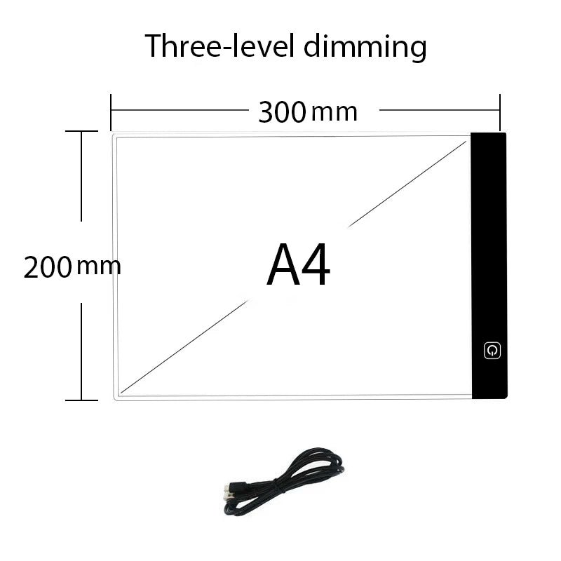 Led Drawing Copy Pad 3 Level Dimmable Board Table Animation Painting Educational