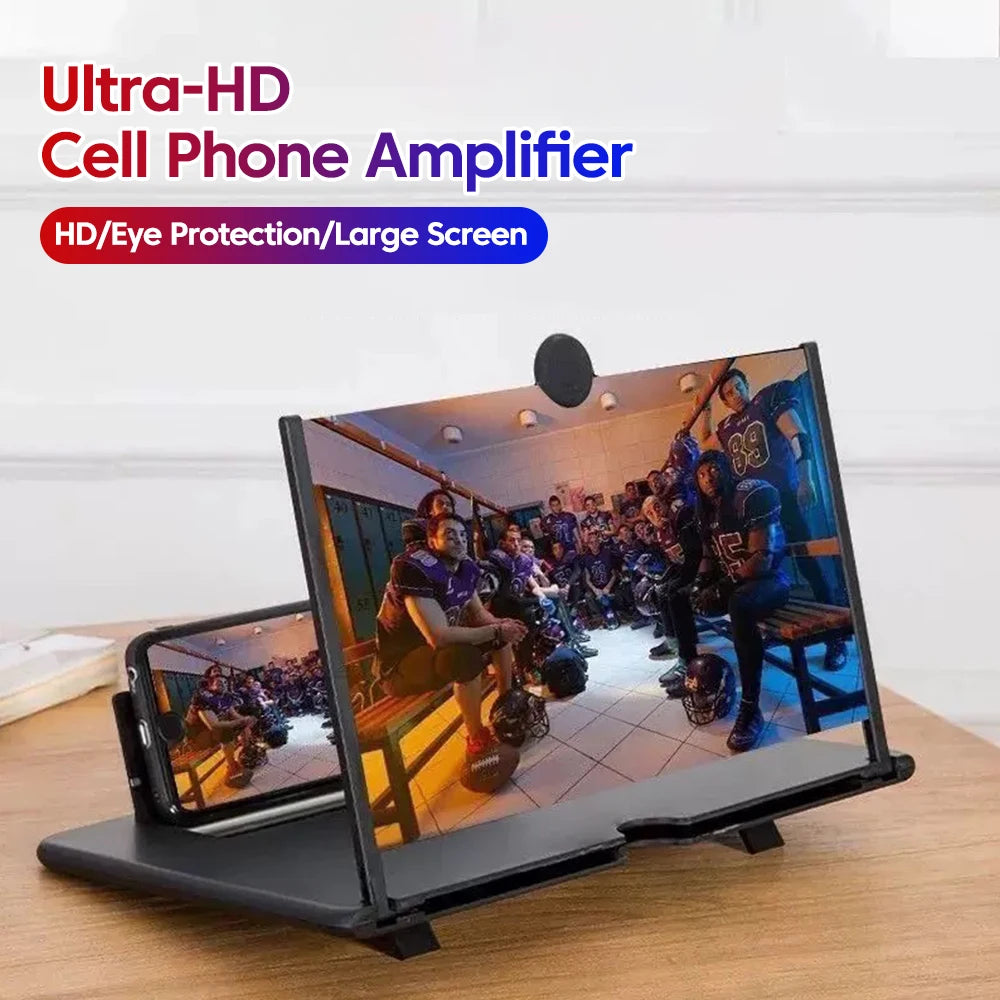Cell Phone Screen Amplifier Mobile Phone Holder HD Portable Phone Screen Video