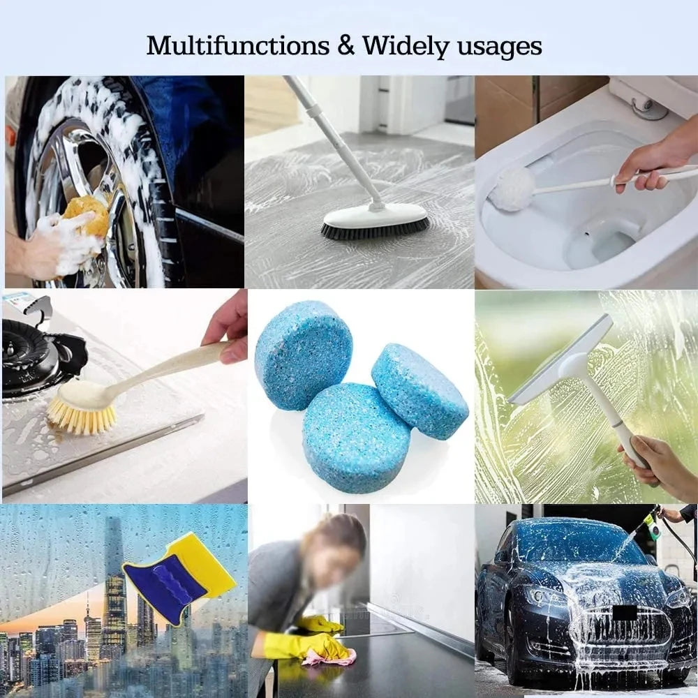 Car Windshield Cleaner Car Effervescent Tablet Glass Water Solid Cleaner Universal Automobile Accessories Spray Cleaner