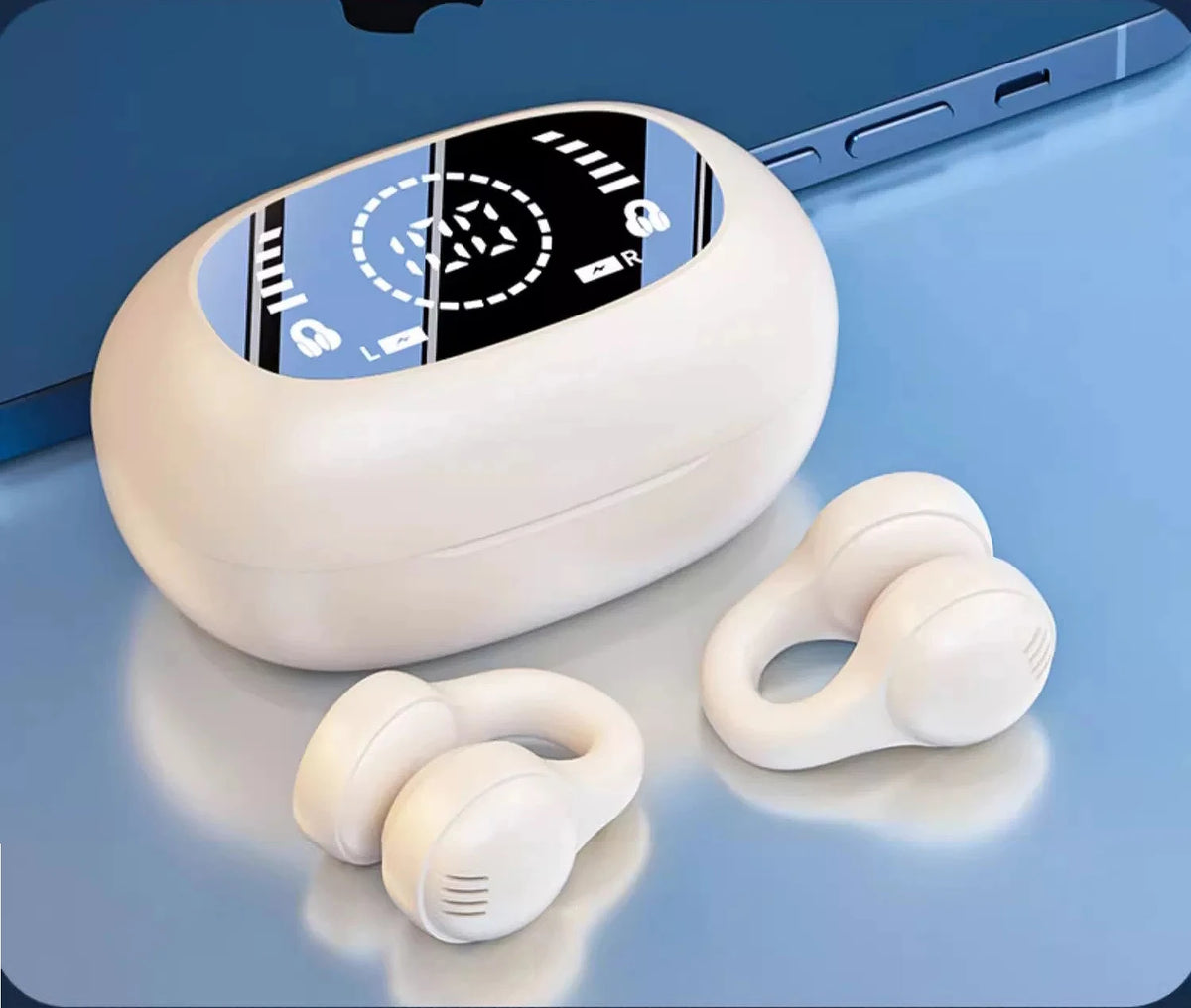 For Xiaomi Lenovo Bluetooth Earphones Soft Silicone Ear-Clip Wireless Headphone HiFi Stereo Headset Outdoor Sports Handsfree