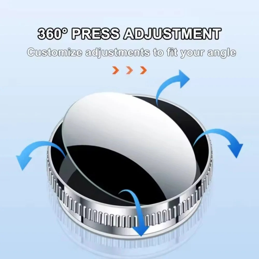 2-Piece Wide-Angle Car Blind Spot Mirror Set 360-Degree Adjustable Suction Cup Auxiliary Rearview Mirror for Vehicle Safety