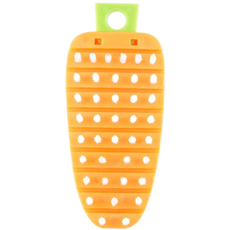 Flexible Vegetable Cleaning Brush, 2-in-1 Scrubber for Potato Carrot Apple, Dishwasher Safe Kitchen Brush for Fruits Vegetables