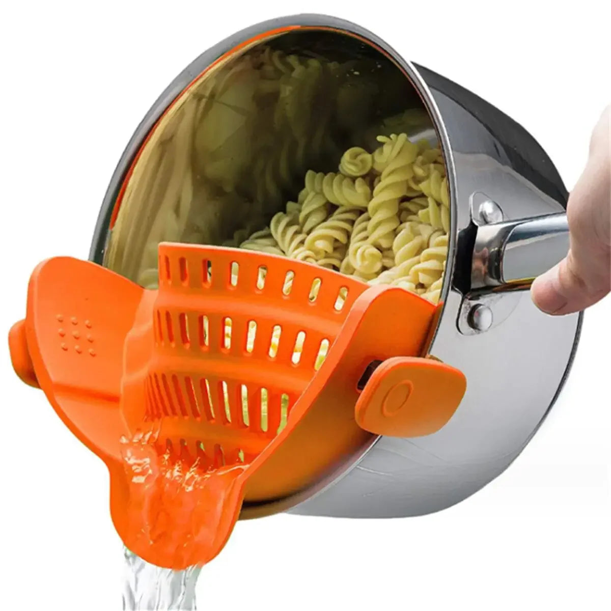 Silicone Clip Pot Strainer Anti Spill Water Drain Filter Adjust Design Pots Pans Bowls Perfect Straining Cooking Helper 1PC
