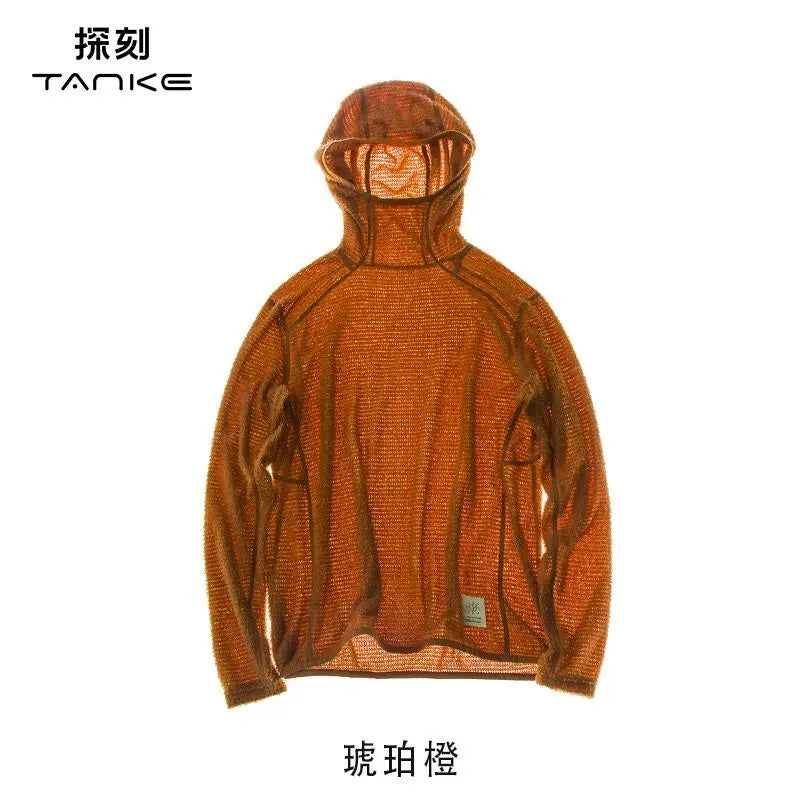 Thermolite® Lightweight Hooded T-Shirt Men's Long Sleeve Thermal Hoodie for Hiking, Camping & Cycling Anti-Static & Anti-Pilling