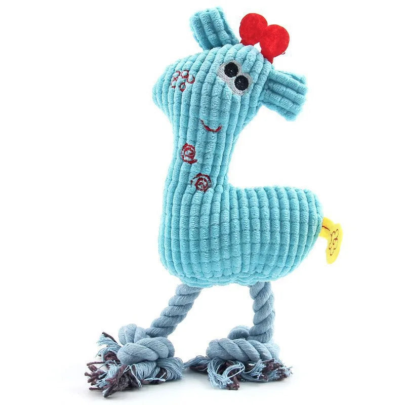 Plush Bone Dog Squeaky Toy Puppy Teething Molar Chew Toy Squeaker Interactive Training Play Toy Pet Daily Care Accessories