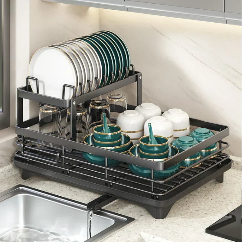 Large Black Dish Drying Rack