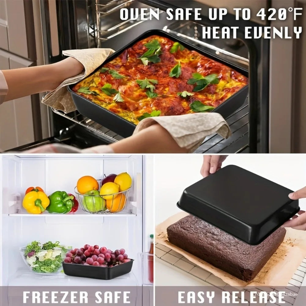 Nonstick Rectangular Carbon Steel Roasting Pan | Rustproof Baking Tray for Bread Cake Professional Kitchen Utensils Carbon Steel