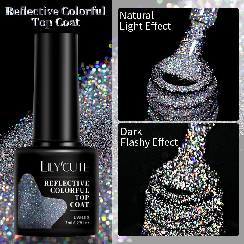 LILYCUTE 7ml 9D Cat Magnetic Gel Nail Polish Iridescent Magnet Semi