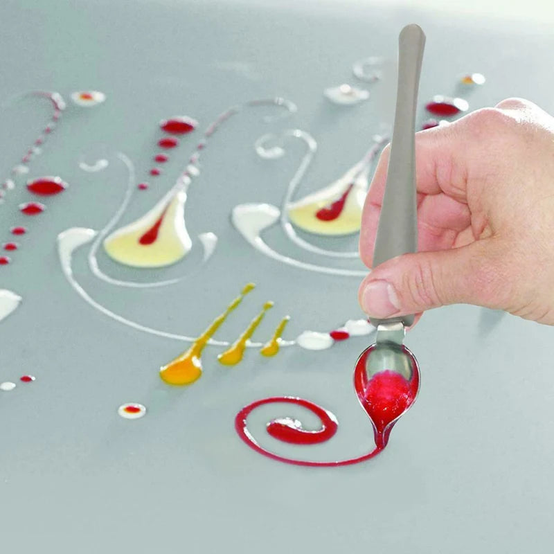 Chef Decoration Spoon for Sushi Food Design Sauce Dressing Plate Dessert Bakeware Cake Gastronomy Coffee Spoon Kitchen Tools