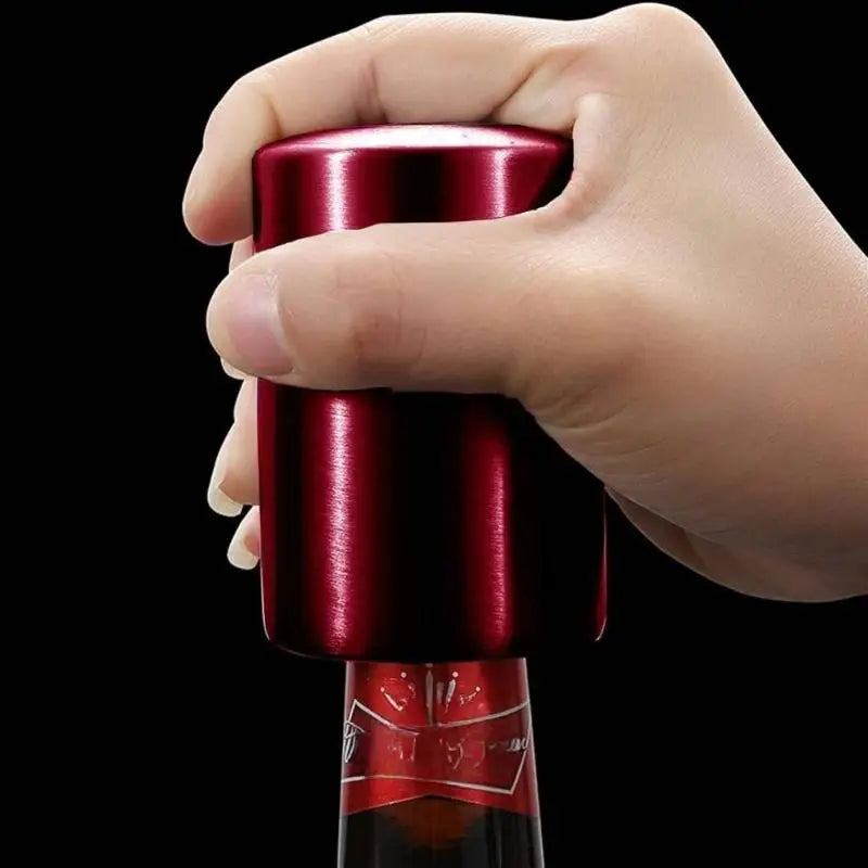 1Pc Automatic Stainless Steel Beer Bottle Opener Magnet Beer Opener Stainless Steel Push Down Opener Wine Kitchen Bar Tools.