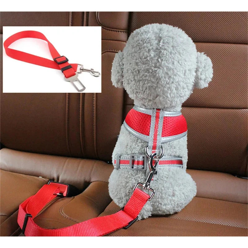 1-4Pcs Pet Cat Dog Car Seat Belt Suitable For Universal Safety Buckle Adjustable Safety Rope Dog Car Seat Belts Dog Accessoires