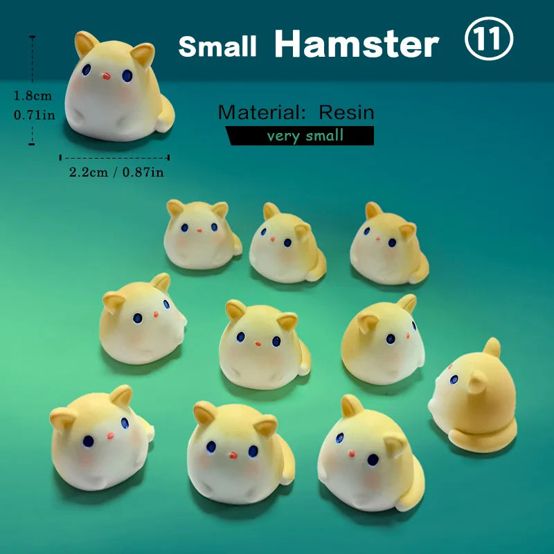 Christmas Easter Rabbit Pig Bear Sheep Frog Capybara Fox Cat Fish Bird Figurine Miniature Fairy Garden Decoration Accessories