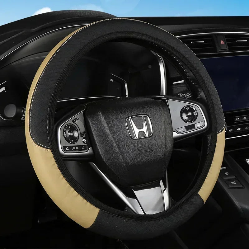 Universal 37-38.5cm Car Steering Wheel Cover Microfiber Leather Soft Anti-Slip Steering Wheel Protection Auto Accessories Amagi