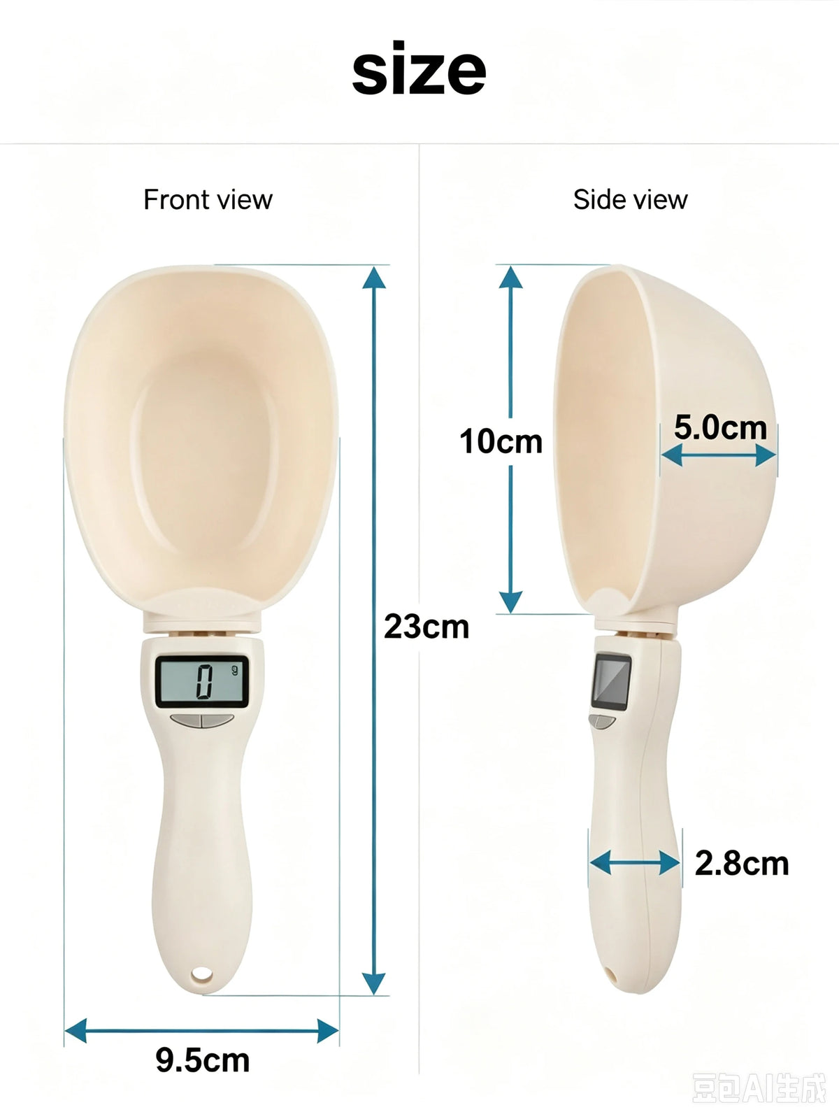 Pet Food Measuring Scoop Electronic Dog Cat Food Measuring Cup Digital Spoon Scale Kitchen Food Scale with LED Display