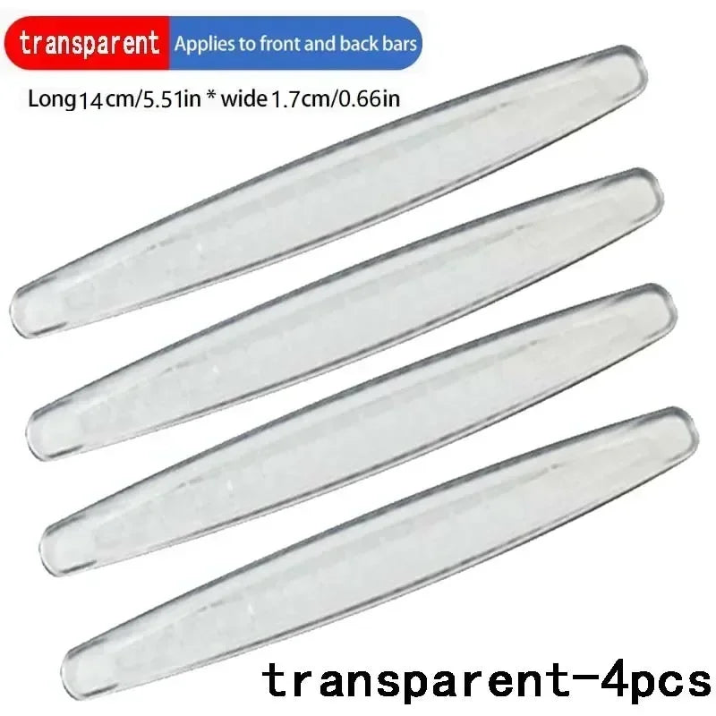 4-6 PCS Universal Anti-Collision Stickers - Front Rear Bumper Guards Anti-Scratch Car Accessories Durable Protection