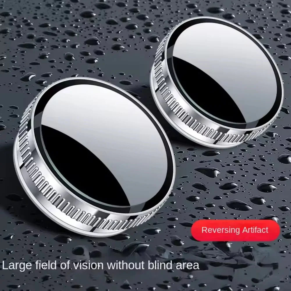 2-Piece Wide-Angle Car Blind Spot Mirror Set 360-Degree Adjustable Suction Cup Auxiliary Rearview Mirror for Vehicle Safety