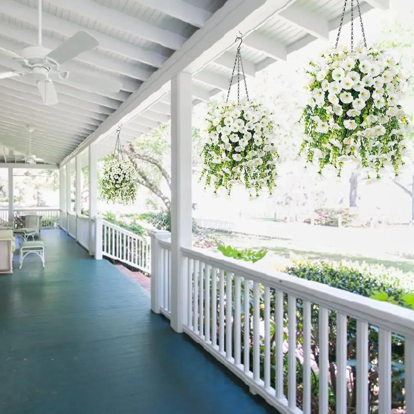 Artificial Morning Glory & Eucalyptus
