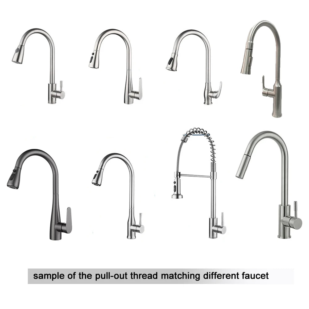 Kitchen Faucet Head Replacement Parts ABS Gold Black Nickle Chrome Tap Pull-out Shower Sprayer Nozzle Faucet Spouts Accessory