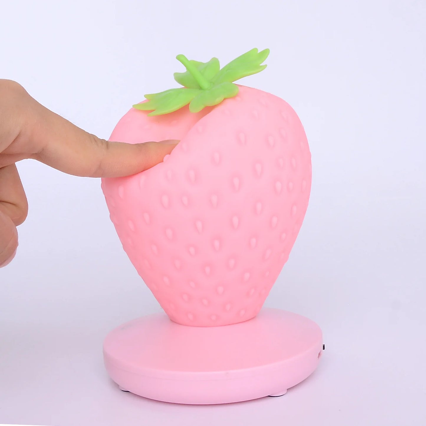 LED Strawberry Night Lamp USB Charing Bedside Lamp Silicon Touch-Sensor