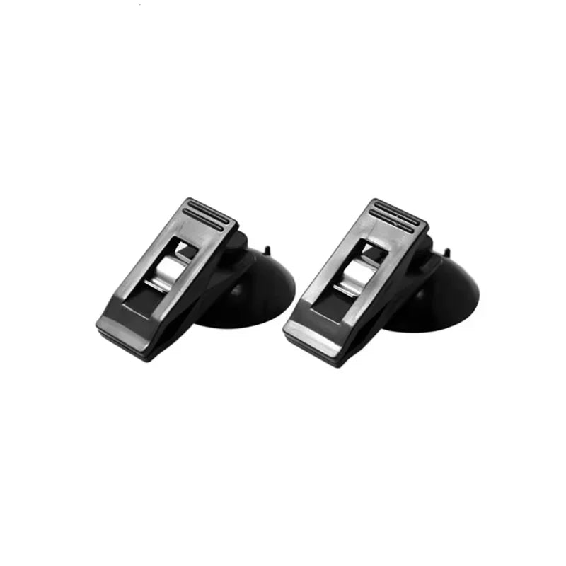 1 Pair Car Interior Window Clip Mount Suction Cap Clip Plastic Sucker Removable Holder For Sunshade Curtain Towel Ticket Y6F1