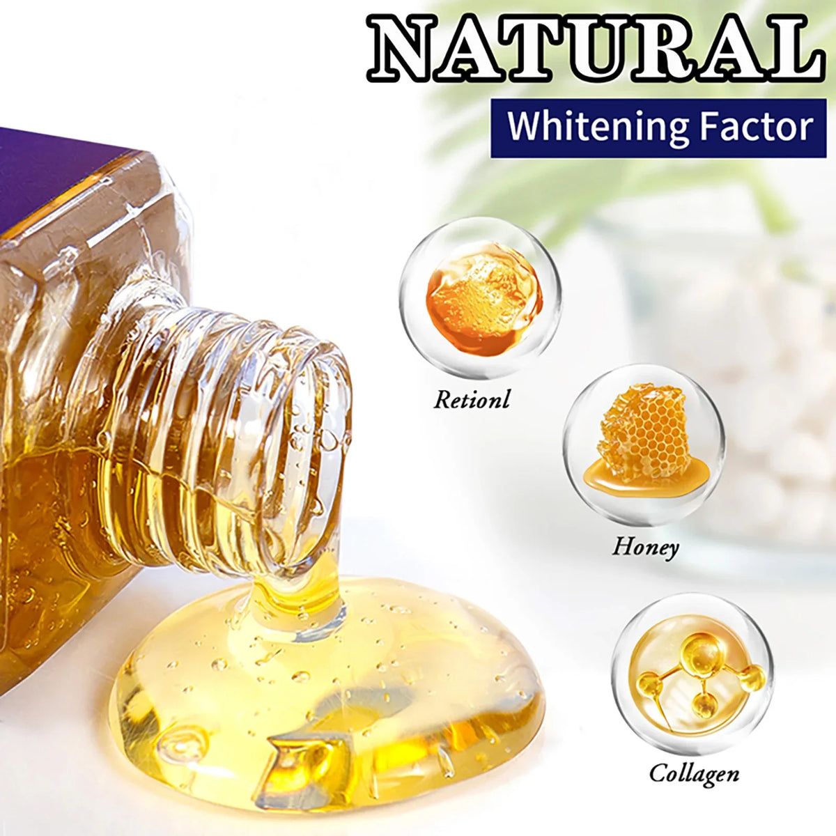 LKIAE Retinol Whitening Serum, Anti Dark Spots, with Collagen, Snail Extract, Improve Dull Uneven Skin Tone Essence, 180ml