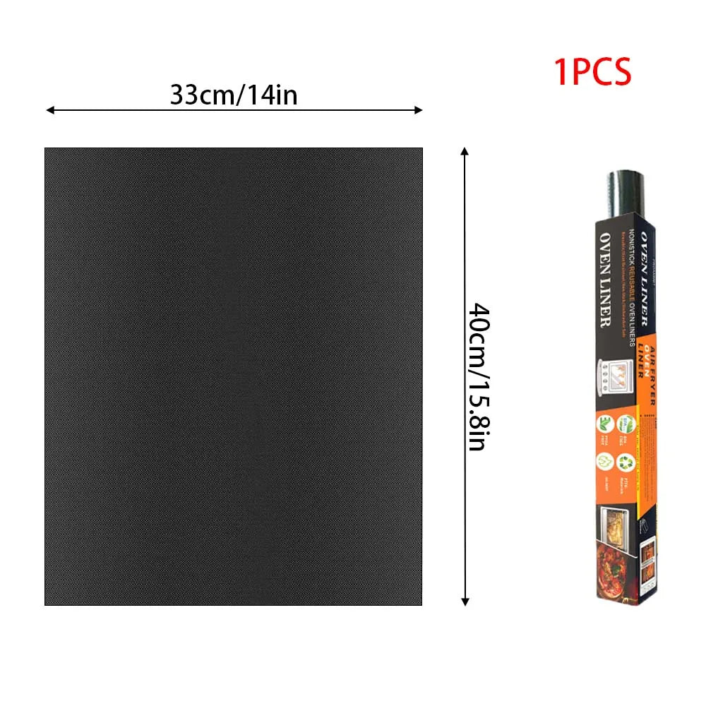 BBQ Grill Mat Non-stick Reusable Heat Resistant Extra Thick Pad Oven Liners Baking Mats Easy Clean Kitchen Outdoor Barbecue Tool