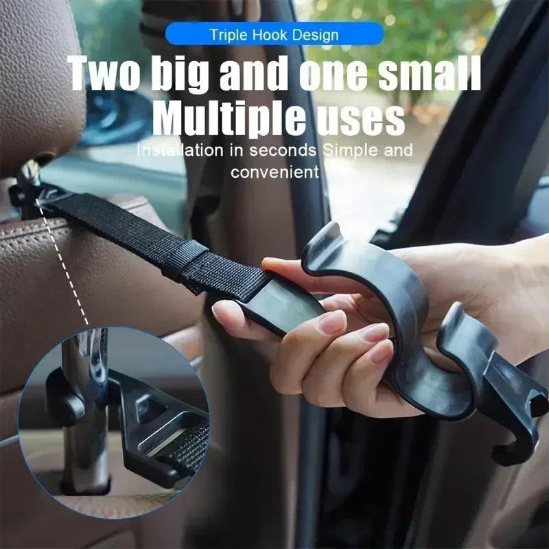 NEW Car Back Seat Hook Multi-function Rear 2pcs Seat Headrest Hanging Hook Umbrella Holder Seat Back Storage Interior Organizer