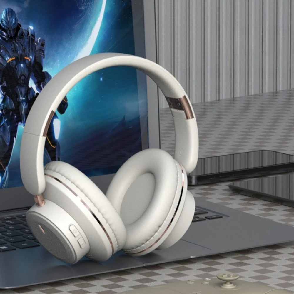 Bluetooth Headphones Wireless Foldable Headset Fashion Aesthetic Design Portable Earphones With BT5.3 Technology 24H Battery Life Premium Stereo Sound All Day Comfort Fit Photography Props Accessories For Women Men Students T