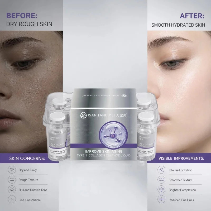 Type III Collagen Facial Firming Serum  Anti-Wrinkle Firming Lifting and Anti Aging Serum Brightening and Moisturizing Serum