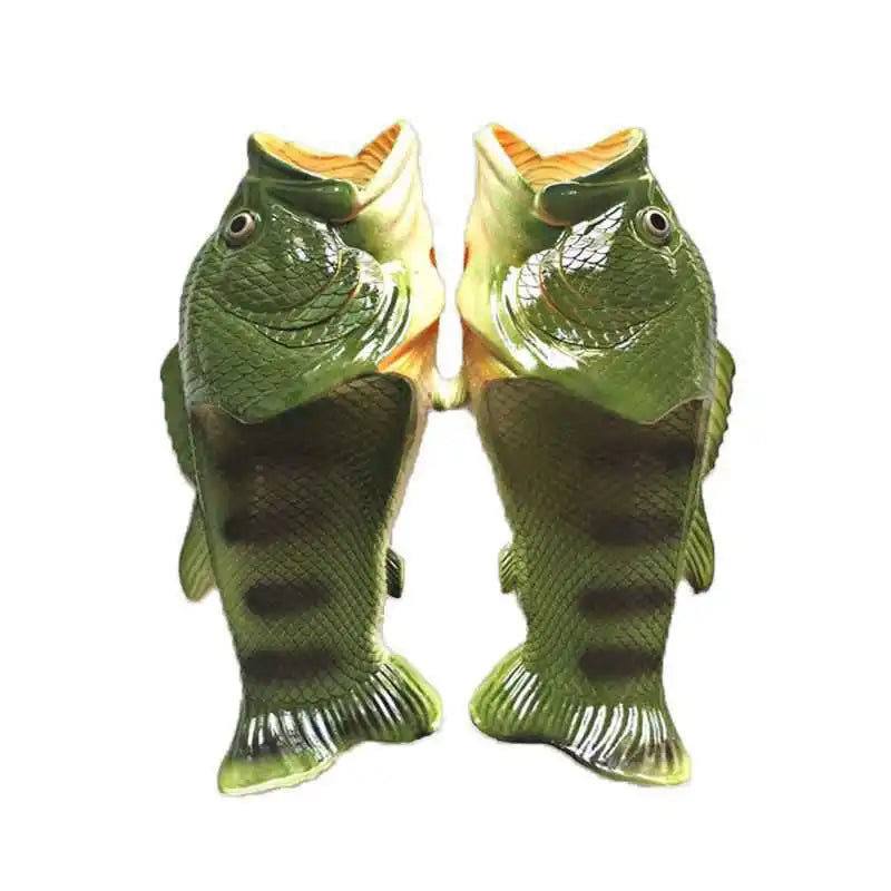 Funny Slippers Man Footwear Family Shoes Parent-child Sandals Plus Size 24-47 Summer Beach Shoes Boys Unisex Fish Slippers