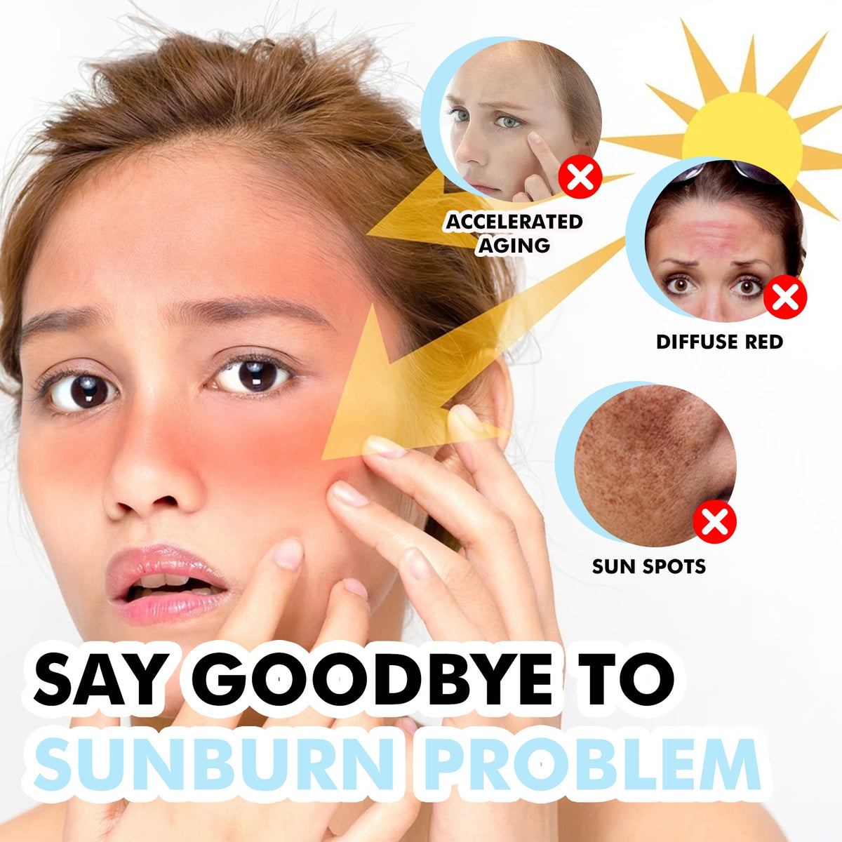 Hoygi Hyaluronic Acid Sunscreen Stick Broad Spectrum SPF 50+ Hydrating Non-Greasy Fast Absorbing for Face and Body On-The-Go