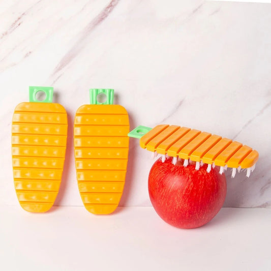 Flexible Vegetable Cleaning Brush, 2-in-1 Scrubber for Potato Carrot Apple, Dishwasher Safe Kitchen Brush for Fruits Vegetables