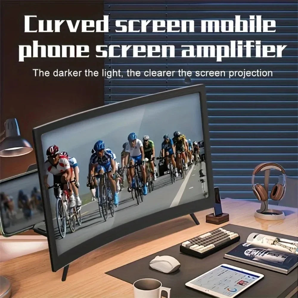 Large Screen 3D HD Amplifier Curved Screen Mobile Phone Screen Magnifier