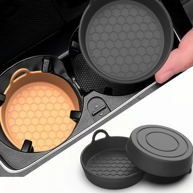 2Pcs Anti-Slip Coaster For Car Stable Food Grade Silicone Gel Drink Holder Pad Auto Cup Holder Coasters Silent Cup Pad〔CC11〕