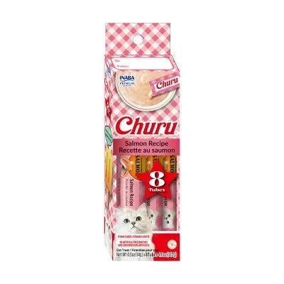 Gifts for Cats Churu Summer Salmon Flavor Lickable Cat Treats - 4Oz/8Ct
