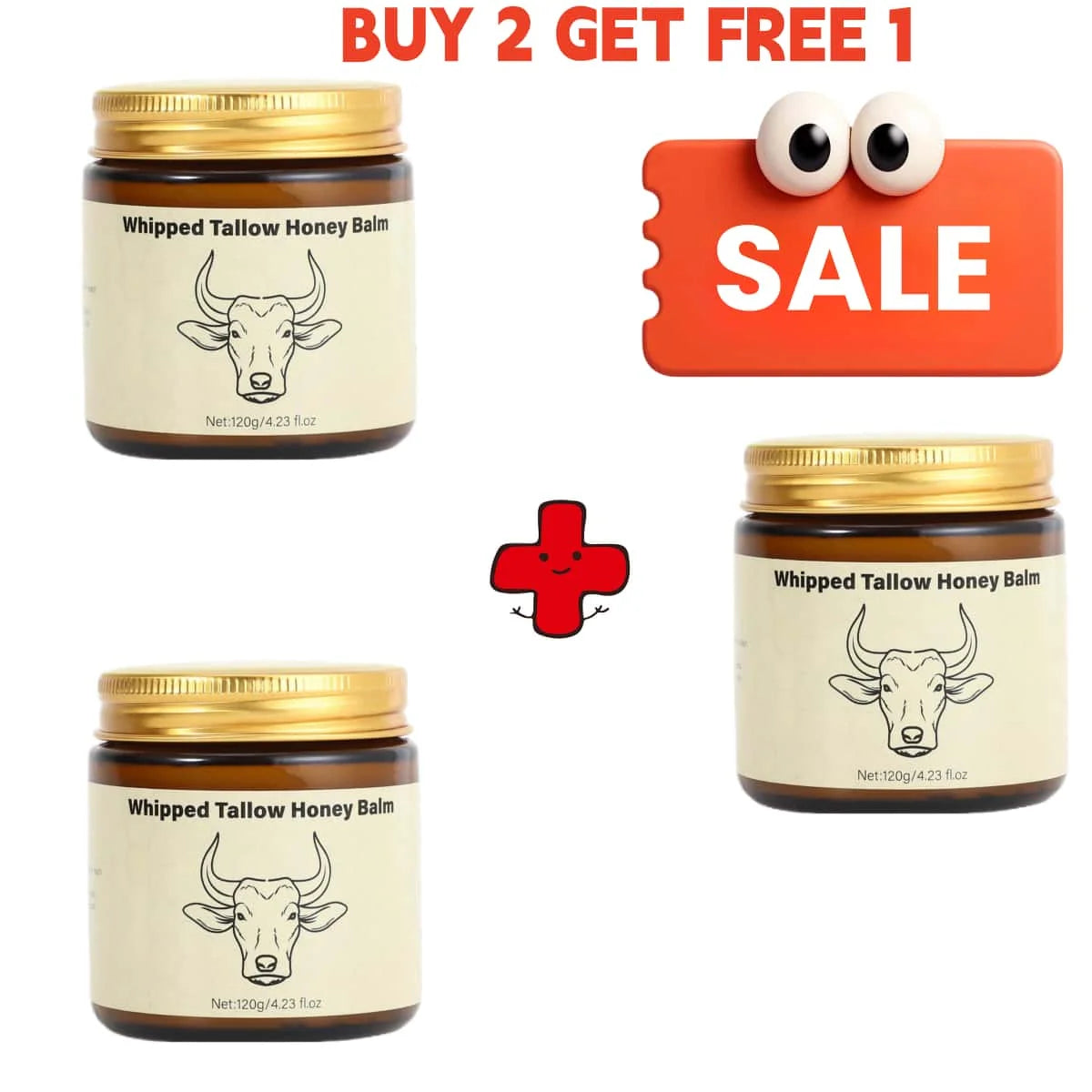 Beef Tallow Honey Moisturizer Cream - Deep Hydration Nourishing Brightening Redness Repair Pore Minimizer for Women Sensitive Dr