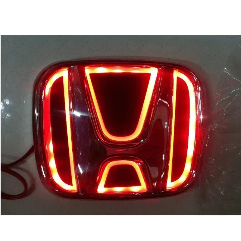 5D Car Rear LED Emblem Light Badge Sticker for Honda Logo Fit Civic Accord Odyssey Pilot CRV XRV City Auto Decals Accessories