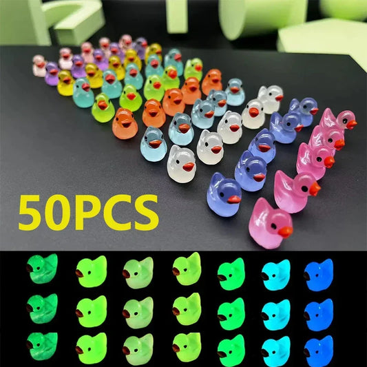 Glowing Mini Resin Duck Set