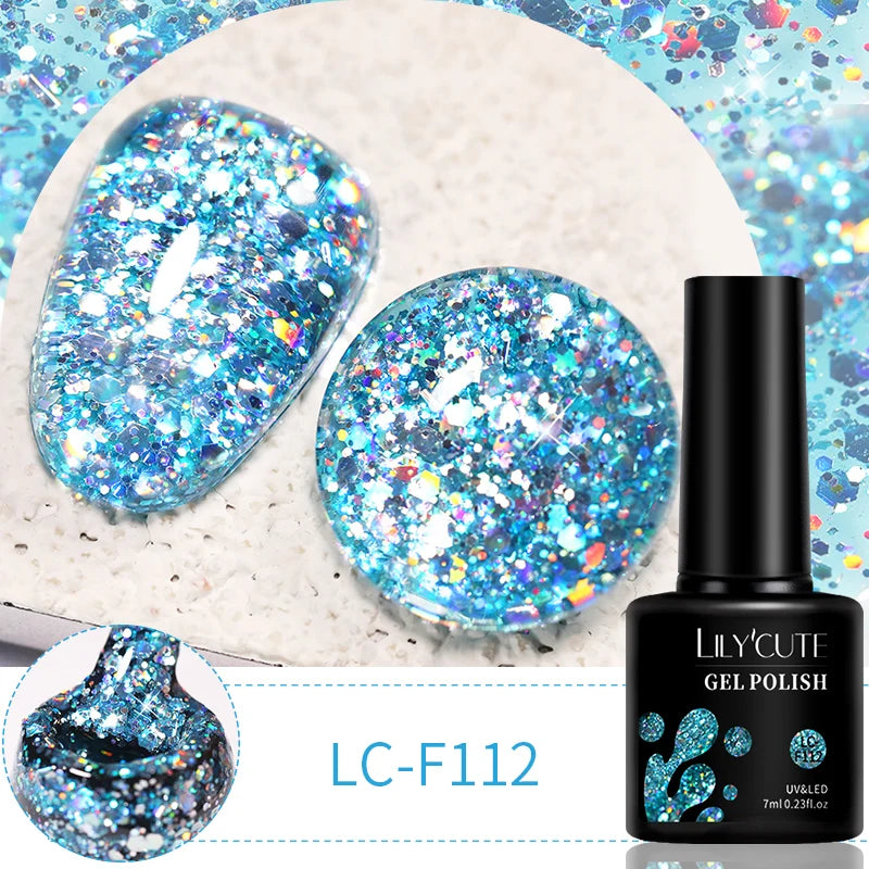 LILYCUTE 7ml 9D Cat Magnetic Gel Nail Polish Iridescent Magnet Semi