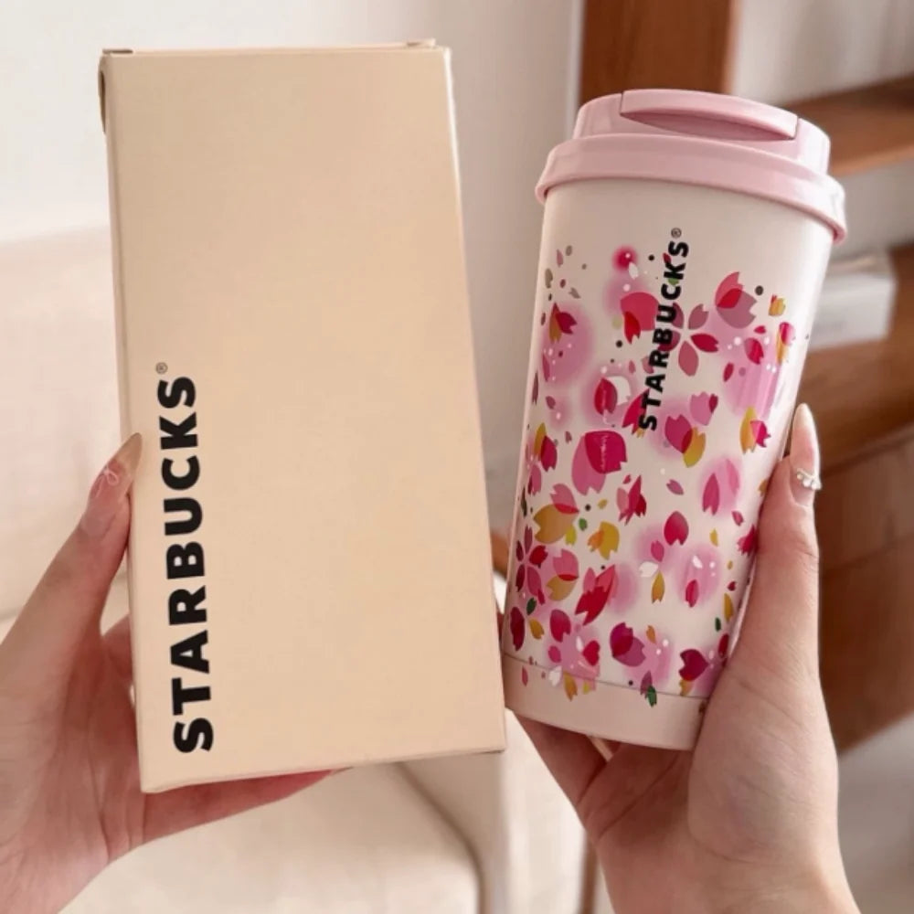 Starbucks Cherry Blossom World Thermal Coffee Cup 304 Stainless Steel Insulated Mug Stylish Portable Drinkware For Daily Life
