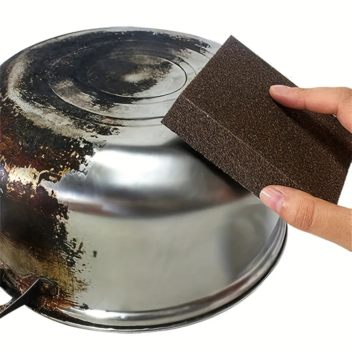 Portable Household Cleaning Sponge - Pot Bottom Cleaning Sponge Brush, Essential Basic Cleaning Tool for Kitchen Utensils,