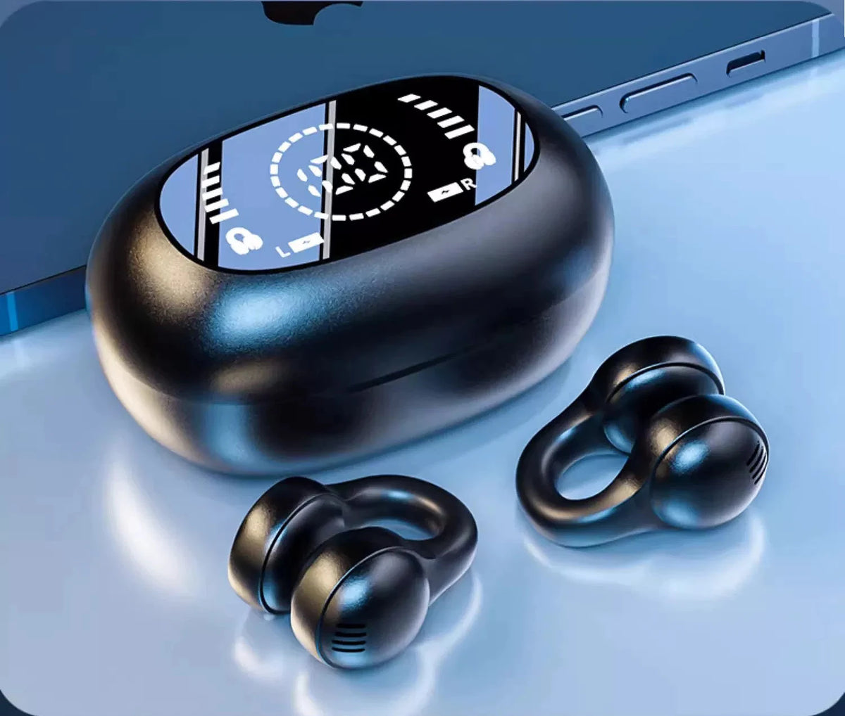 For Xiaomi Lenovo Bluetooth Earphones Soft Silicone Ear-Clip Wireless Headphone HiFi Stereo Headset Outdoor Sports Handsfree
