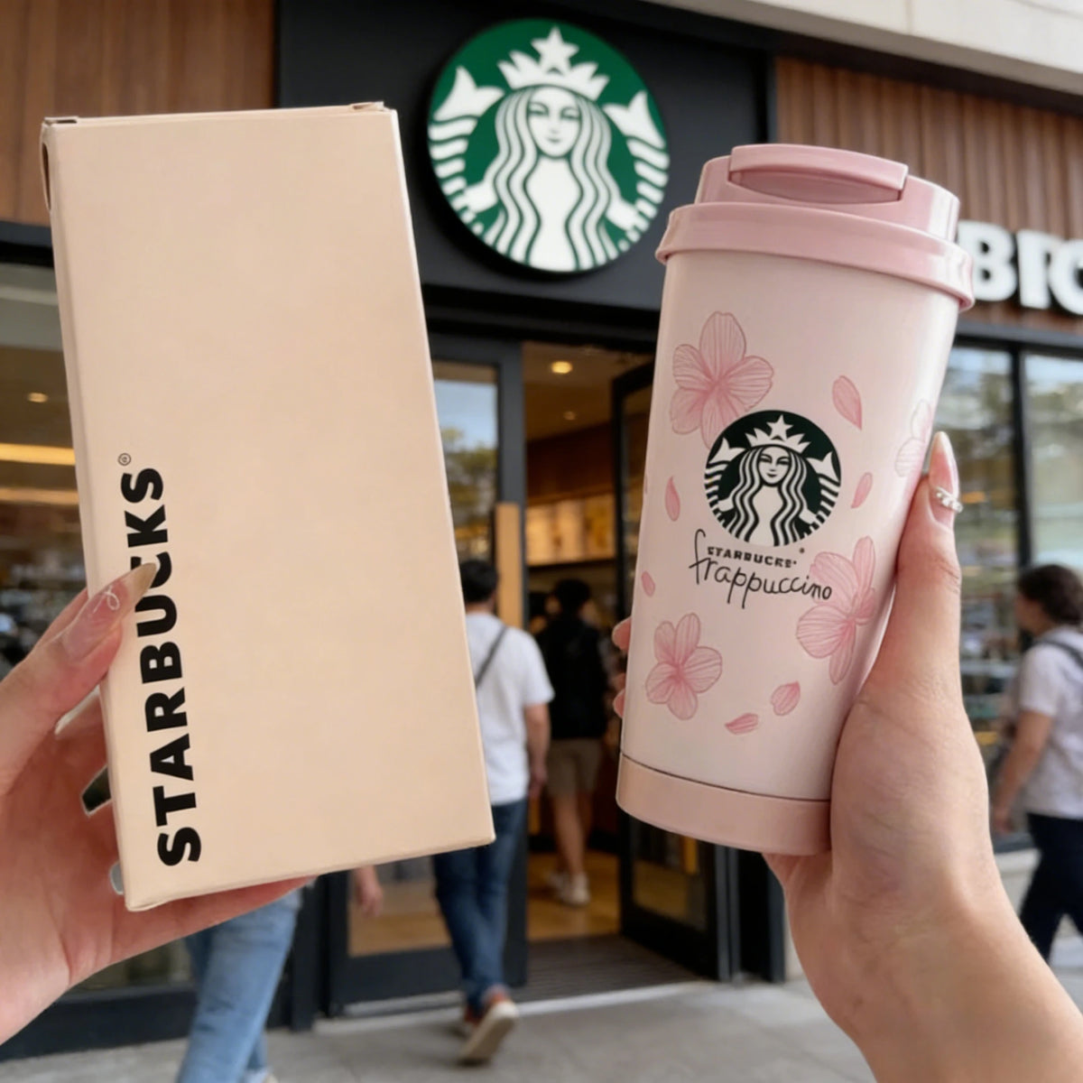 Starbucks Cherry Blossom World Thermal Coffee Cup 304 Stainless Steel Insulated Mug Stylish Portable Drinkware For Daily Life