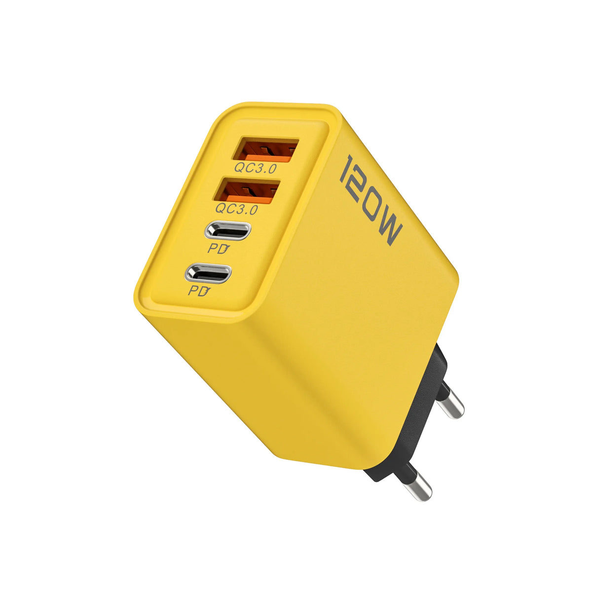 120W Double PD Fast Charger with Type-C & QC3.0 Ports Support PD Charging Protocol 5V 2A Charging Adapter
