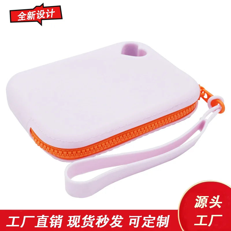 Silicone Dog Treat Pouch Pet Portable Dog Training Bag Zipper Closure Outdoor Convenient Feed Storage