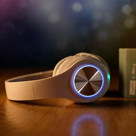 Bluetooth Headphones RGB Lighting Noise Cancellation Foldable Headsets Over Ear Stereo HIFI Sports Headset TF Music Player B39